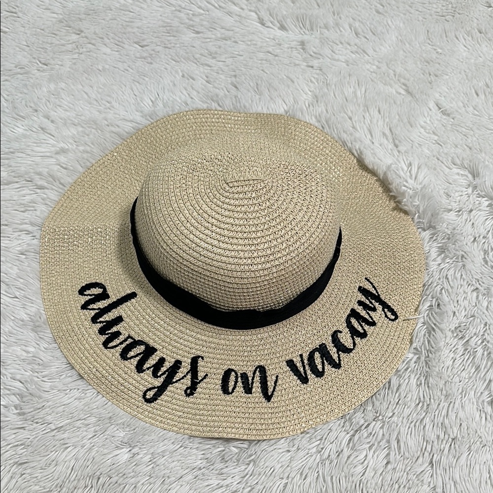 🌴 NWOT Brook + Bay Packable Sun Hat “Always On Vacation “